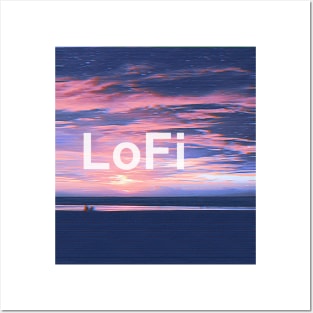 LoFi OG beach sunset Posters and Art